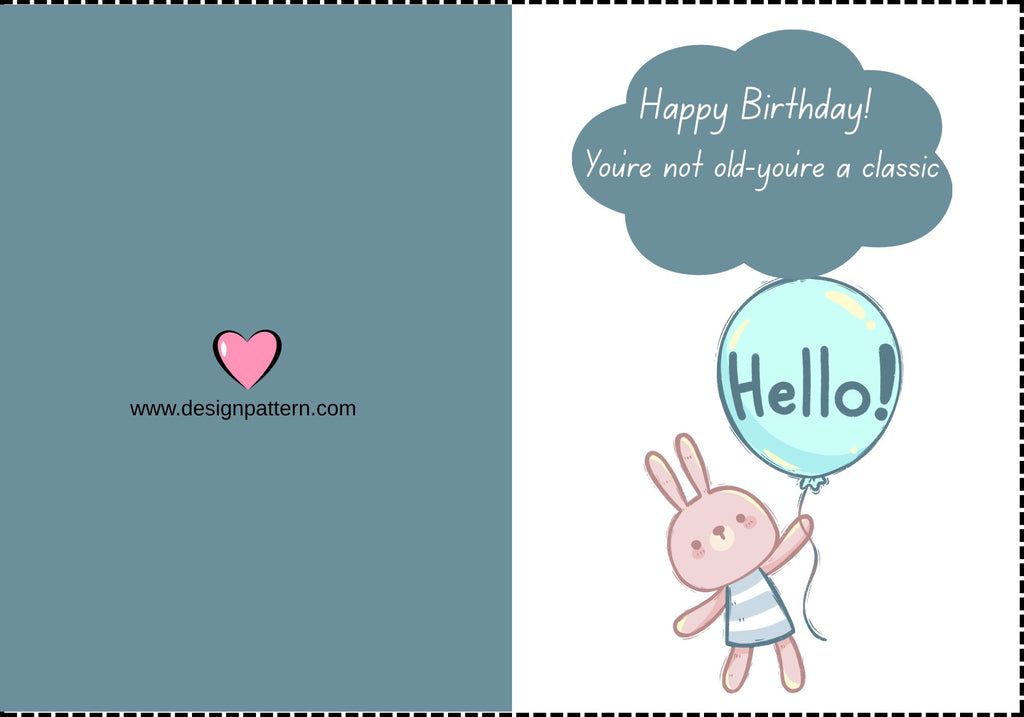 Happy birthday greetings card