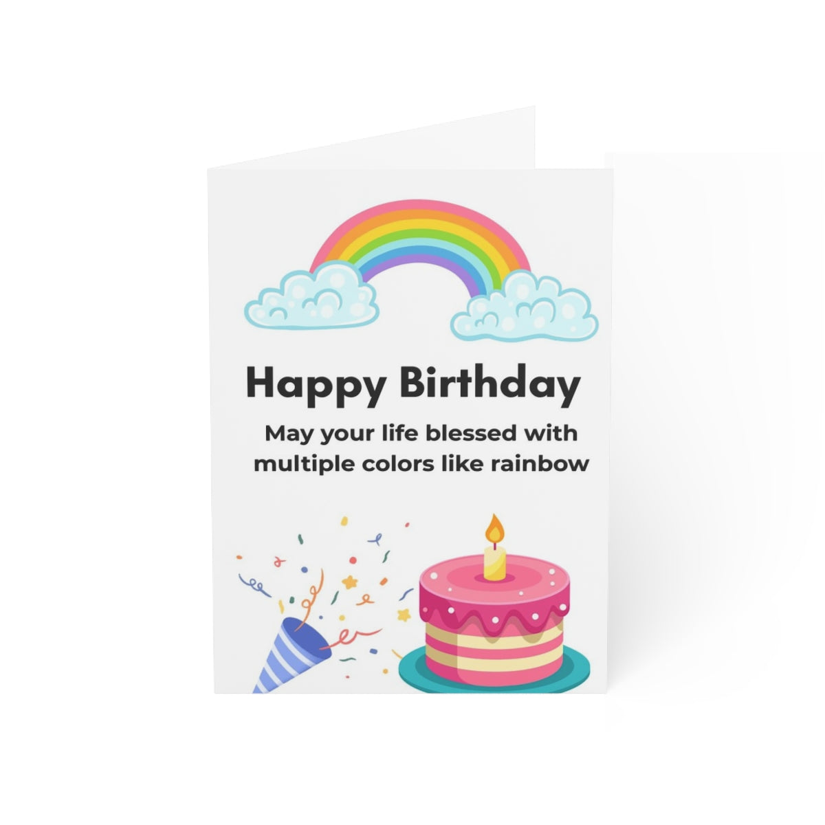 Printable rainbow greetings card
